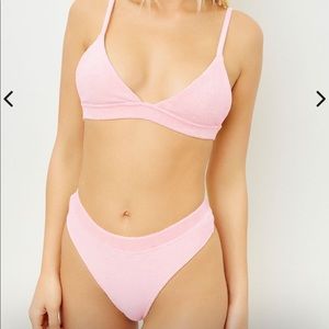Frankies bikini pink terry set
